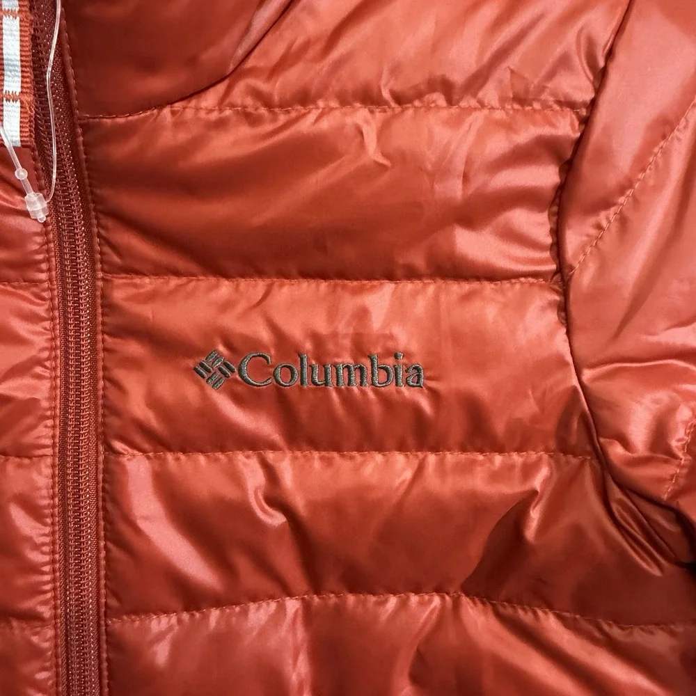 Columbia Kid's Airspace Duck Down Puffer Jacket XXS (4-5) Burnt Orange NWT